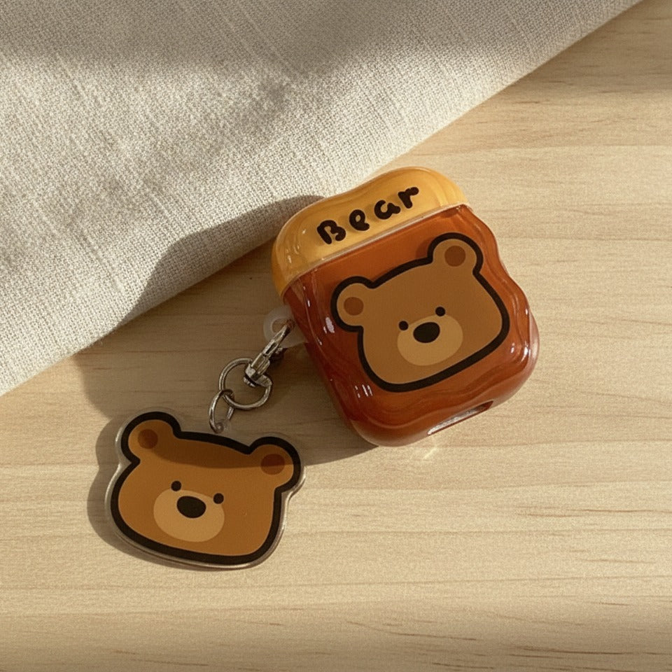Bear Honey Pot AirPods Case - Brown (for AirPods 4)