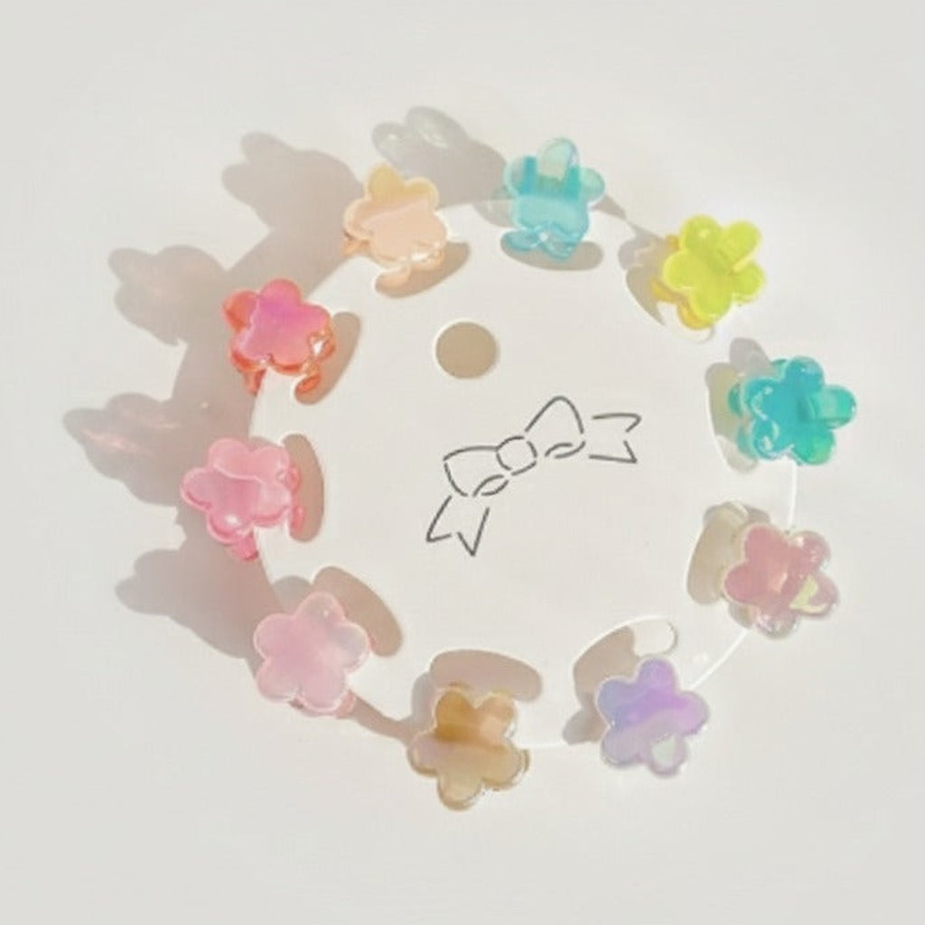Mini Star Hair Clip Set - Flower Mix – hair accessories (view 1)