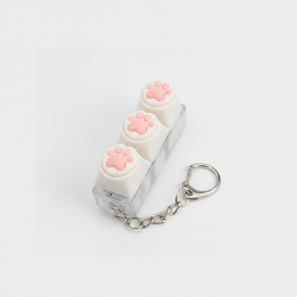 Paw Pad Mini Keyboard Keychain - Plush