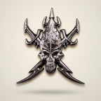 Gothic Skull Swords Metal Emblem – jewelry (view 1)