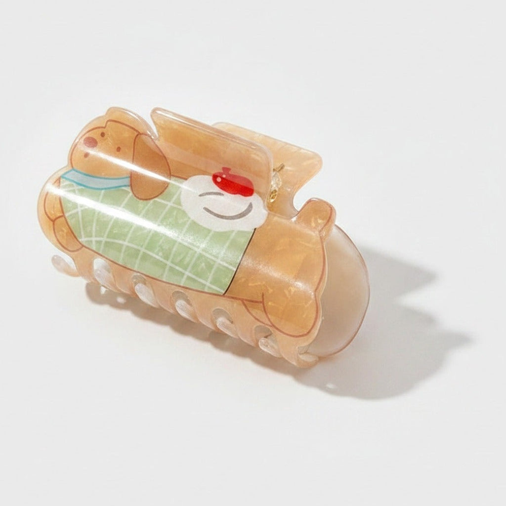Amber Acrylic Sleeping Girl Hair Claw – hair accessories (view 1)