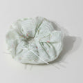 Sage Floral Lace Scrunchie with Bow – hair accessories (view 1)