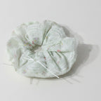 Sage Floral Lace Scrunchie with Bow – hair accessories (view 1)
