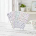 Aesthetic Word Art Sticker Sheet Set - Colorful Letters