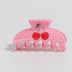 Pink Cherry Heart Hair Claw Clip – hair accessories (view 1)
