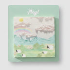 Pastel Mint Landscape Sticky Notes Set – stationery (view 1)