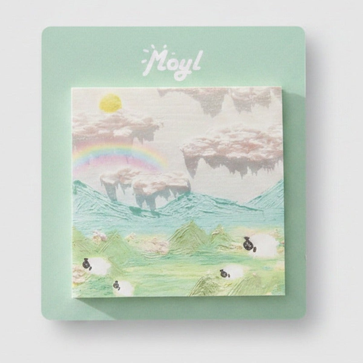 Pastel Mint Landscape Sticky Notes Set – stationery (view 1)