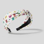 Colorful Gemstone Padded Headband With Jewels – hair accessories (view 1)