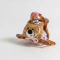 Bear Hair Claw With Pink Pom Charm – hair accessories (view 1)