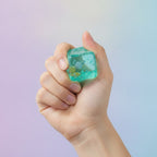 Ocean Creatures Squishy Cube - Mint Ocean - squeeze in hand