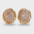 Gold Textured Oval Chunky Stud Earrings – jewelry (view 1)
