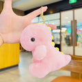 Blush Dinosaur Plush Keychain Backpack Charm Gift Toy - Pink