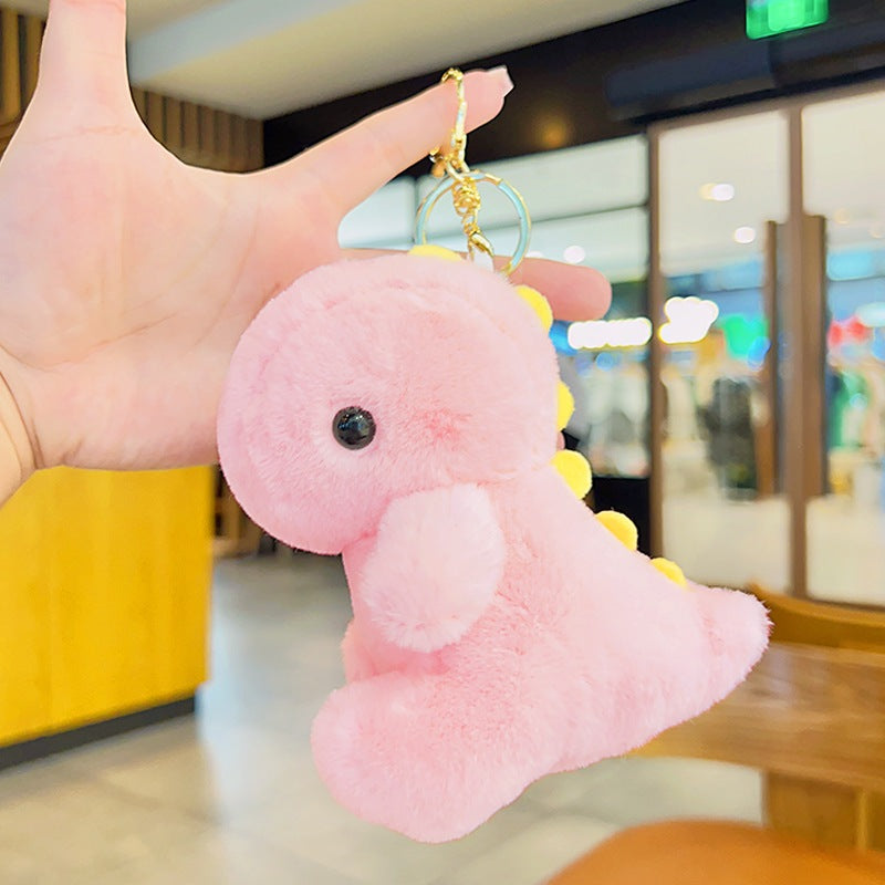 Blush Dinosaur Plush Keychain Backpack Charm Gift Toy - Pink