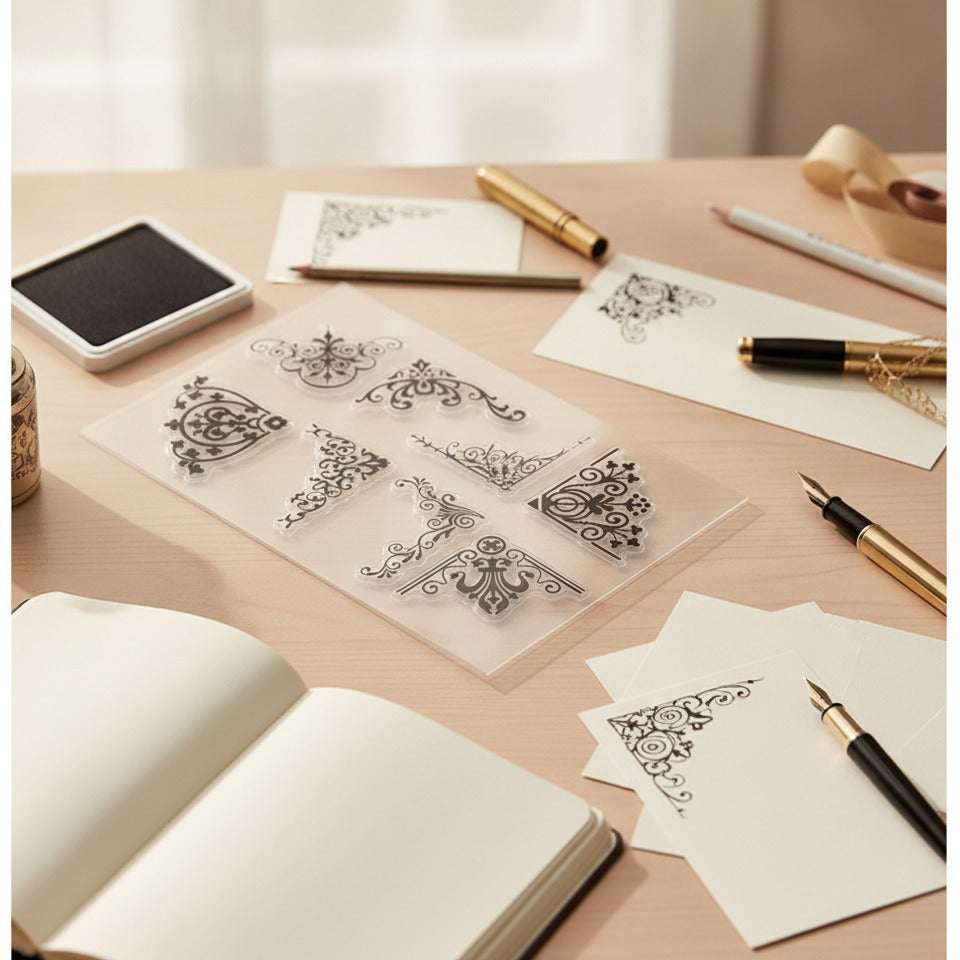 Ornate Corners Clear Stamp Set