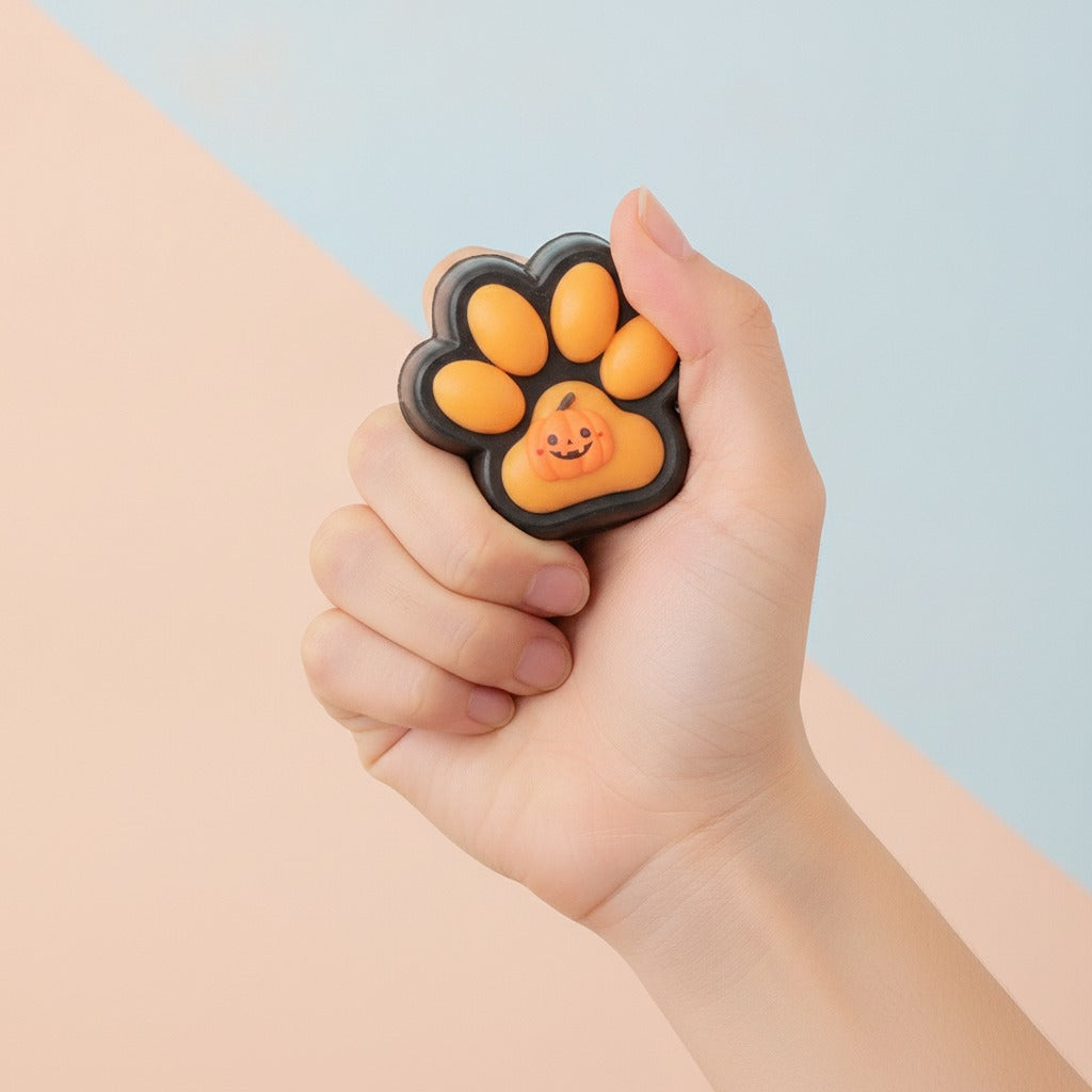 Halloween Squishy Donut - Halloween Waffle - squeeze in hand