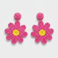 Pom Pom Petal Drop Earrings - Type 5