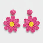Pom Pom Petal Drop Earrings - Type 5
