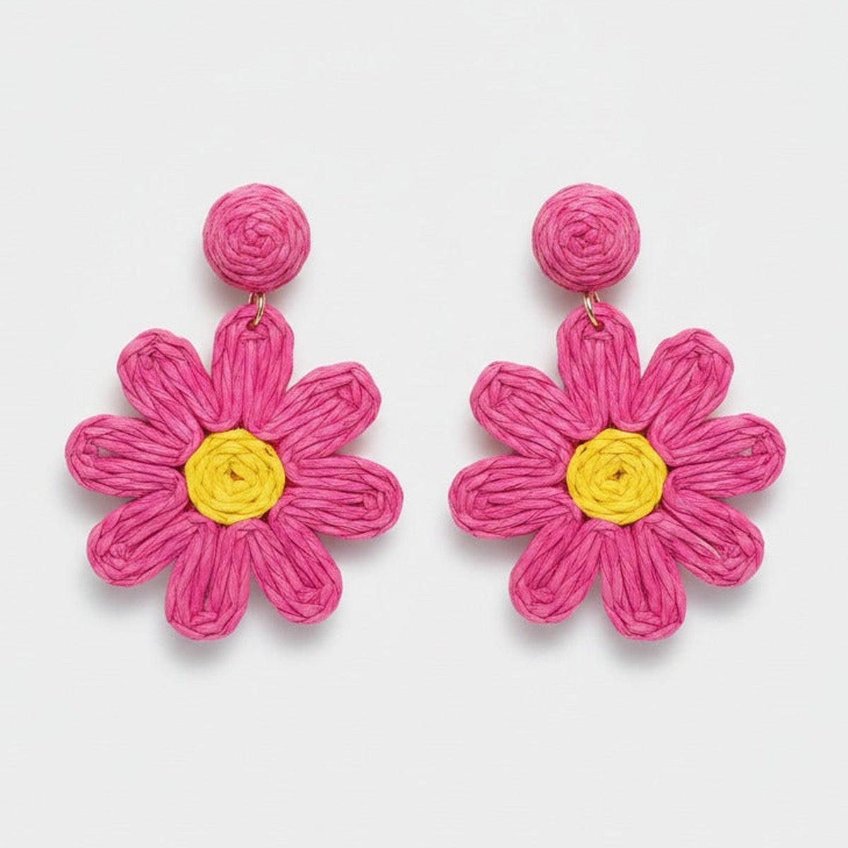 Pom Pom Petal Drop Earrings - Type 5