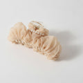 Ruched Satin Hair Claw - Cream