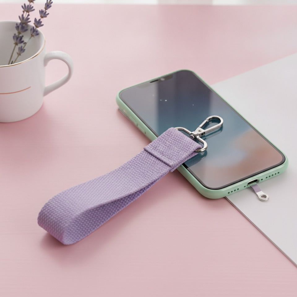 Textured Keychain Pouch Kit - Silver Hook Light Purple