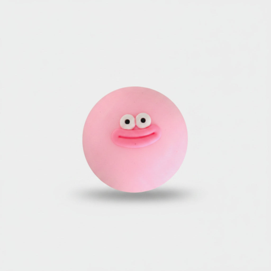 Smiley Face Squish Buddy Plush Pink