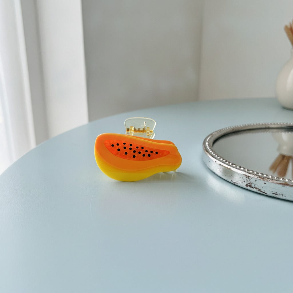 Cherry Dual Claw Hair Clip - Pawpaw