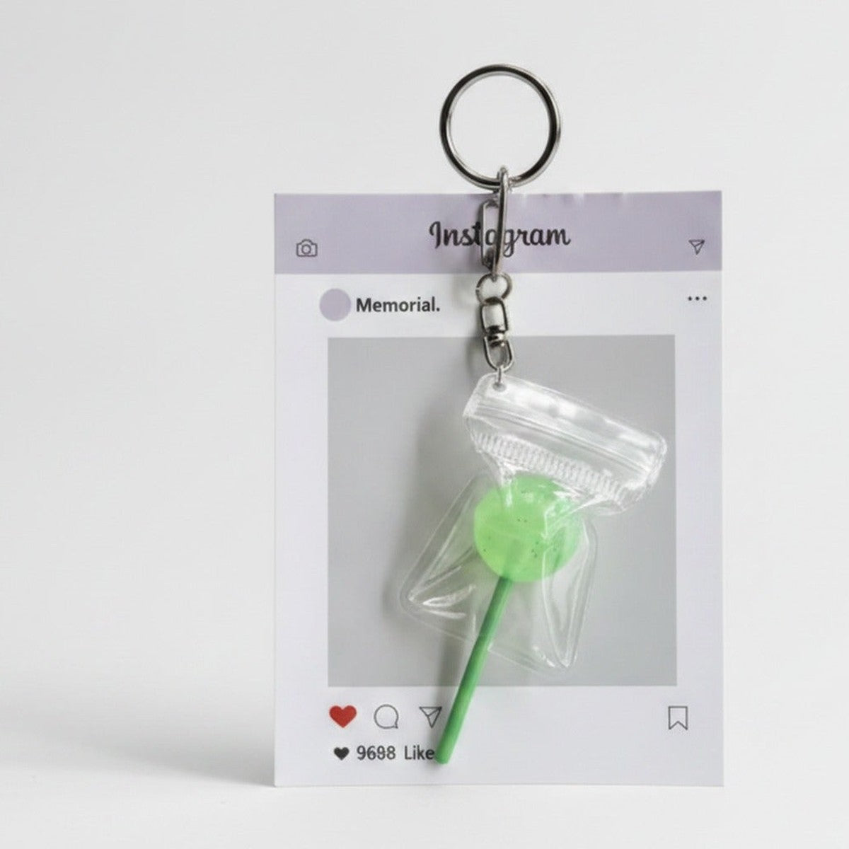 Lollipop Treat Bag Keychain Charm - Green – novelty & toys (view 1)