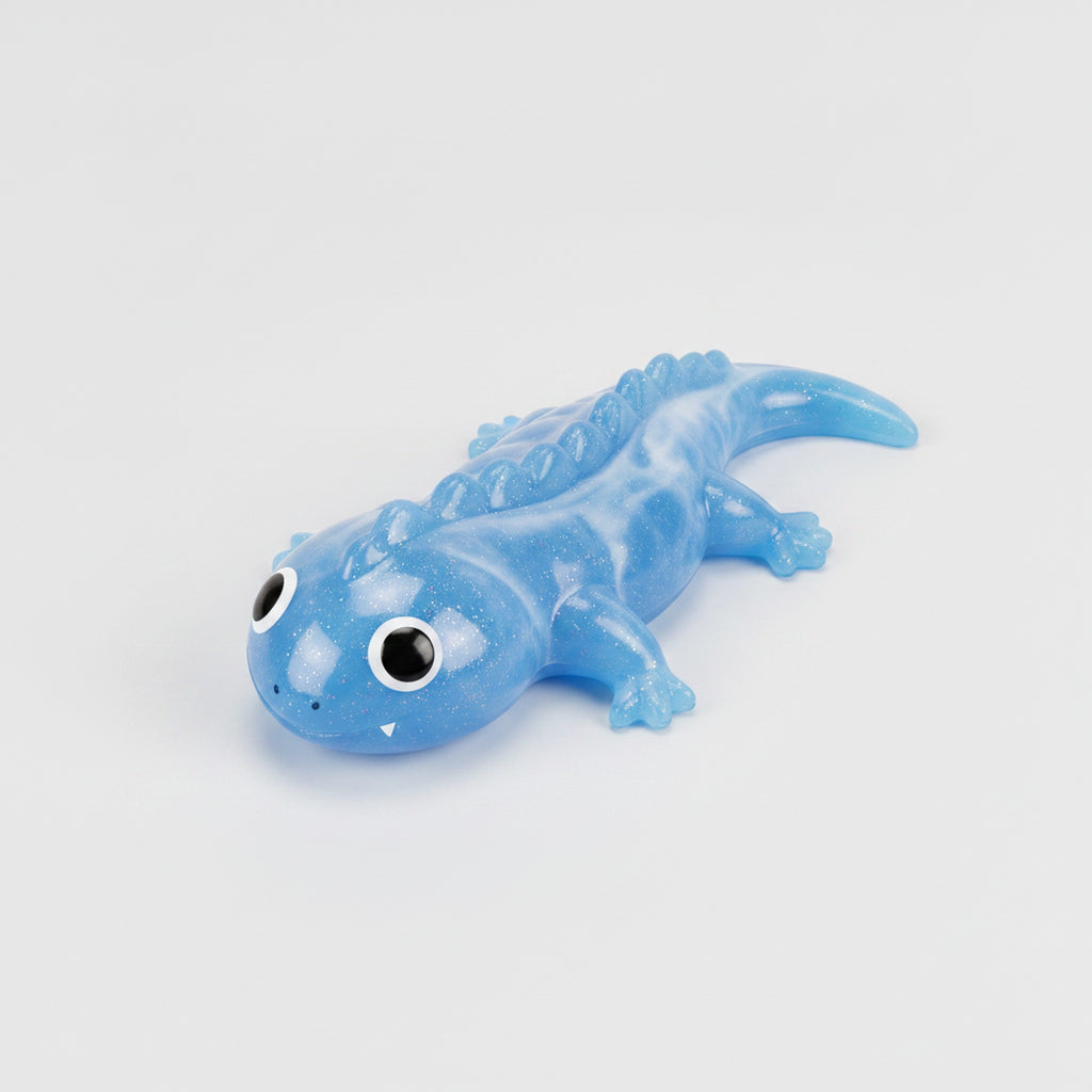 Sparkly Squishy Salamander Charm - Blue