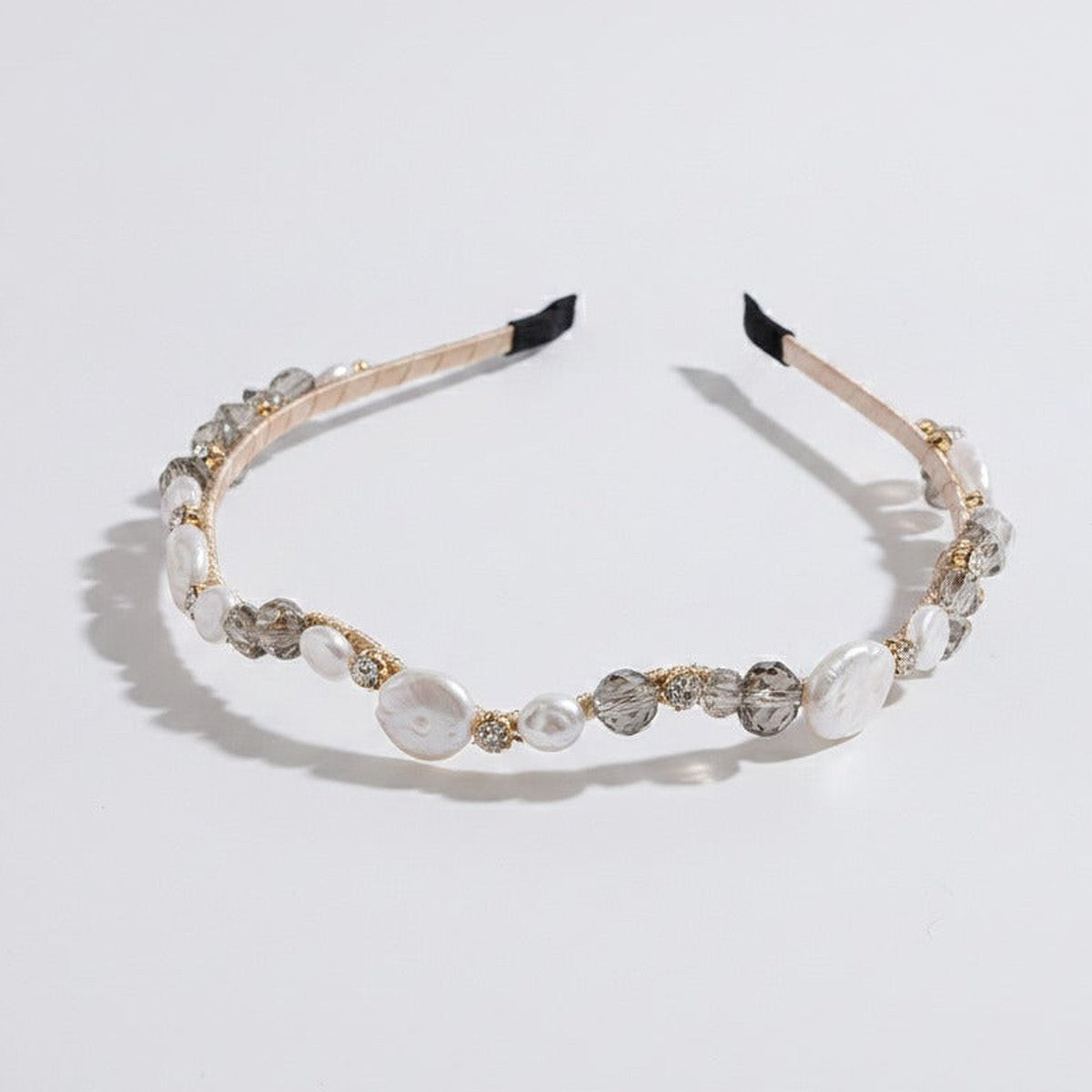 Beaded Wave Headband - Pearl Wave