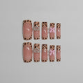 Leopard Bow Press-On Nails - Type 6