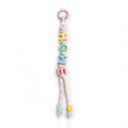 Beaded Letter Charm Keychain - Type 3