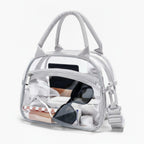 Clear Cosmetic Bag With Trim - Gray – bags & wallets (view 1)