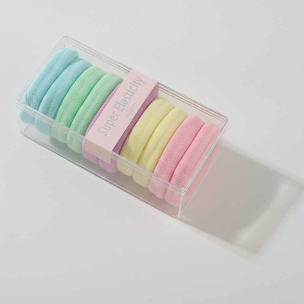 Pastel Fabric Hair Scrunchies Set - 12 Pack – hair accessories (view 1)