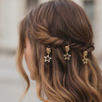 Swirl Star Hair Clips Set Gold