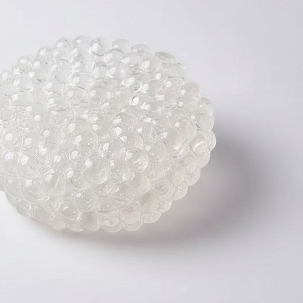 Clear bubble popping fidget ball - front