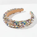 Rhinestone Beaded Padded Headband - Multicolor – hair accessories (view 1)