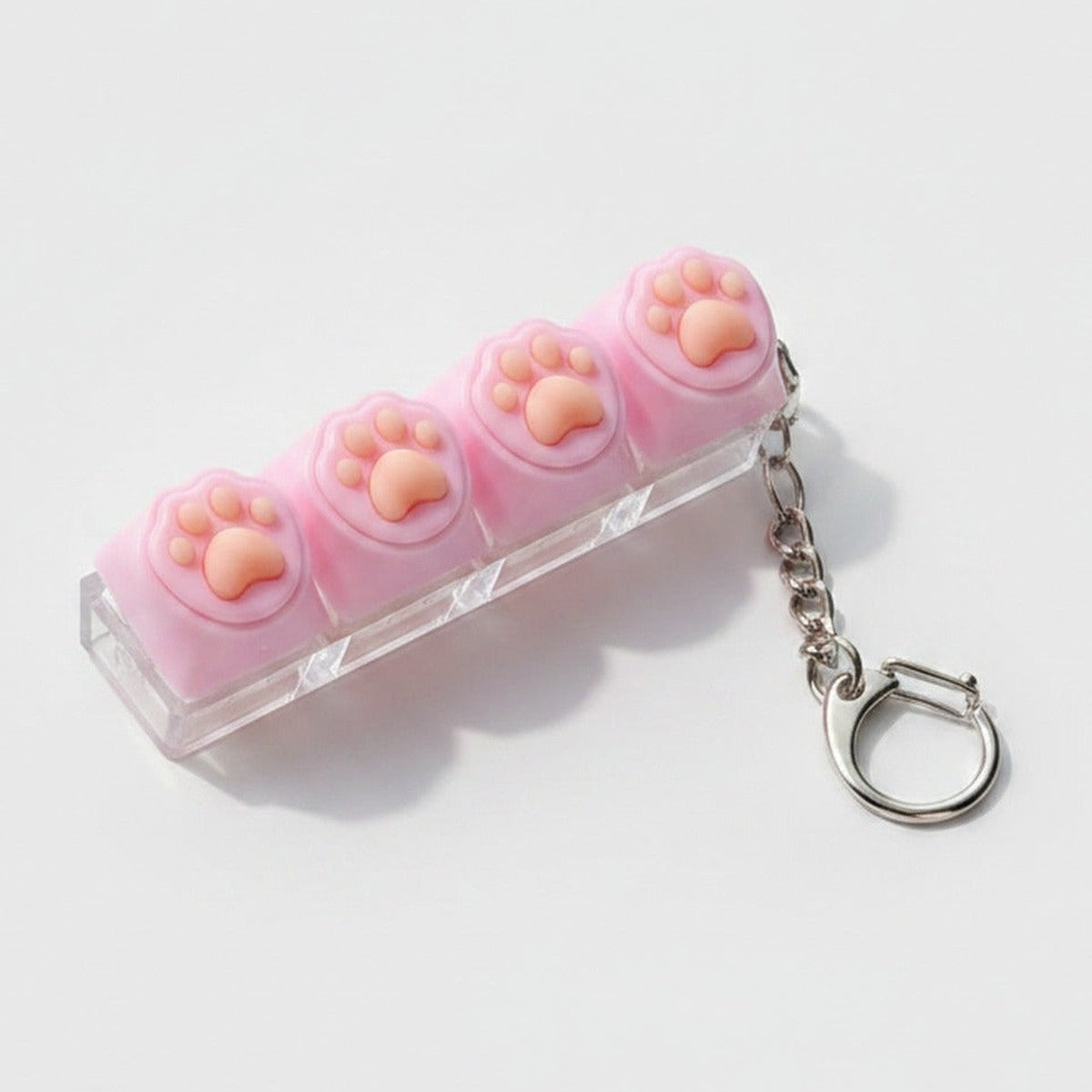 Pop It Paw Pad Keychain - Pink