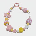 Dopamine Beaded Phone Charm Strap - Pale Yellow – tech (view 1)