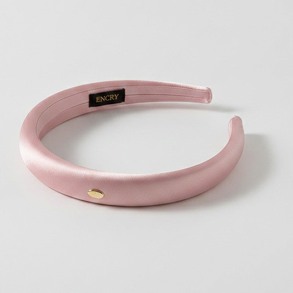 Pearl Padded Headband with Accent - Pink Hair Hoop – hair accessories (view 1)