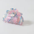 Flower Hair Claw Clip - Blue & Pink 8cm – hair accessories (view 1)