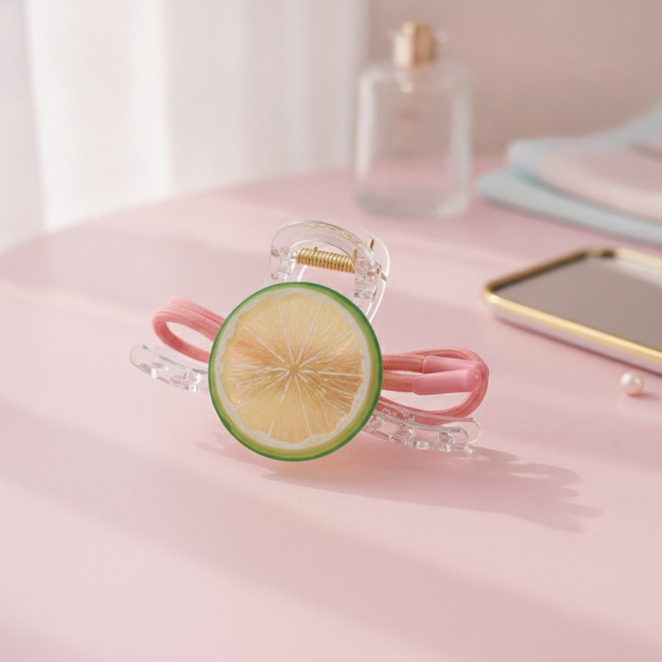 Citrus Slice Hair Claw - Pink