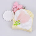 Peach Toast Squishy Keychain