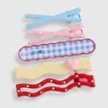 Mini Claw Clip Set Mix & Match - Pink Gingham & Heart – hair accessories (view 1)
