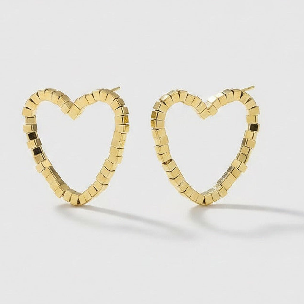 Textured Chunky Hoop Earrings - Gold