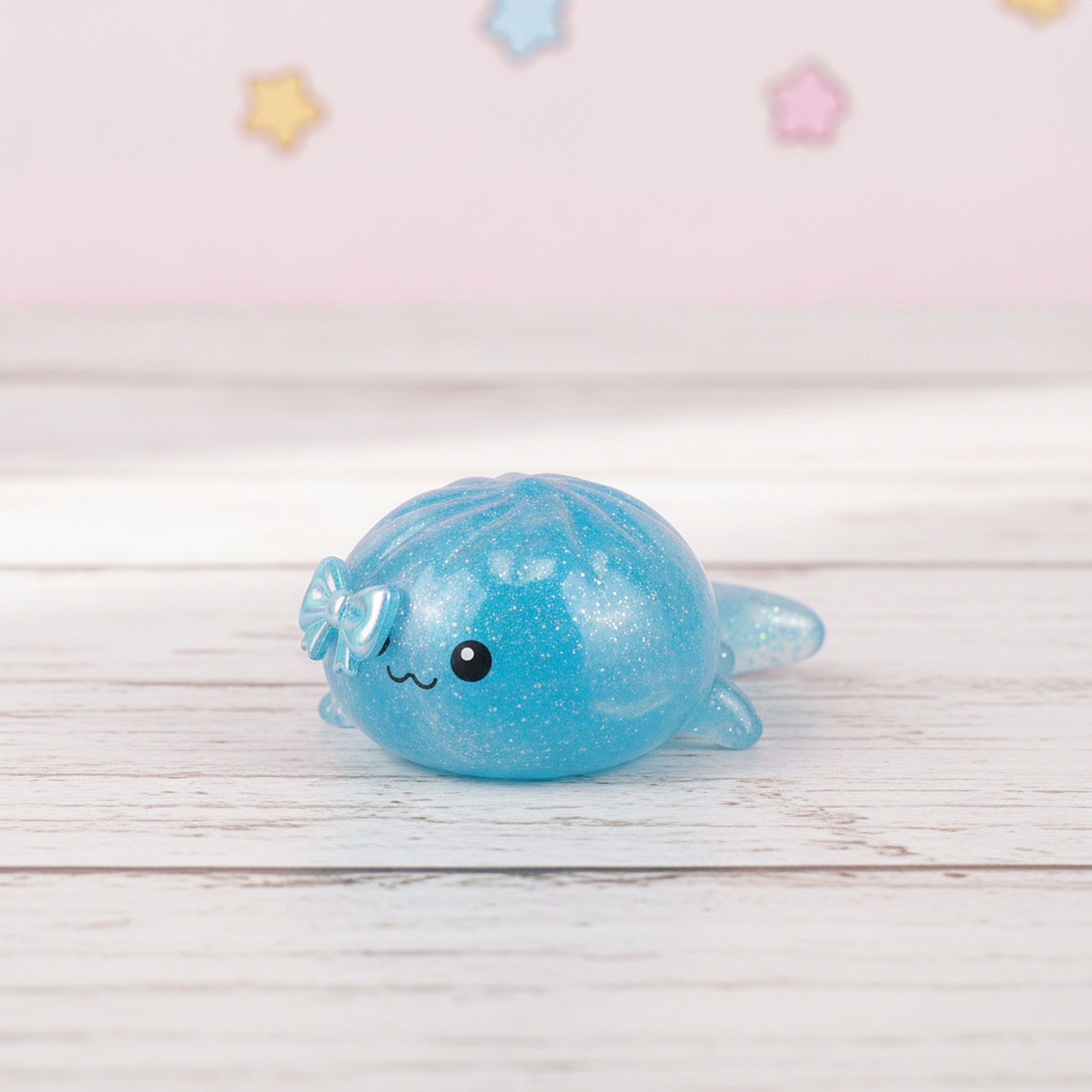 Sparkly Squishy Salamander Charm - Blue