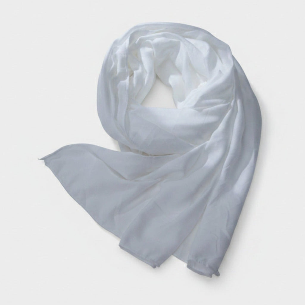 White Lightweight Chiffon Infinity Scarf Wrap – scarves & belts (view 1)