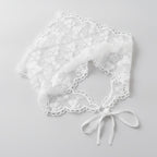 Embroidered Floral Mini Bonnet Headwrap - Plum Blossom