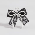 Pearl Lace Bow Bag Charm - Black