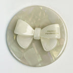 Cream Bow Compact Mirror - Handmade France – Korean beauty tool (view 1)