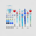 Beaded Charm Pen Set - Ocean Mix